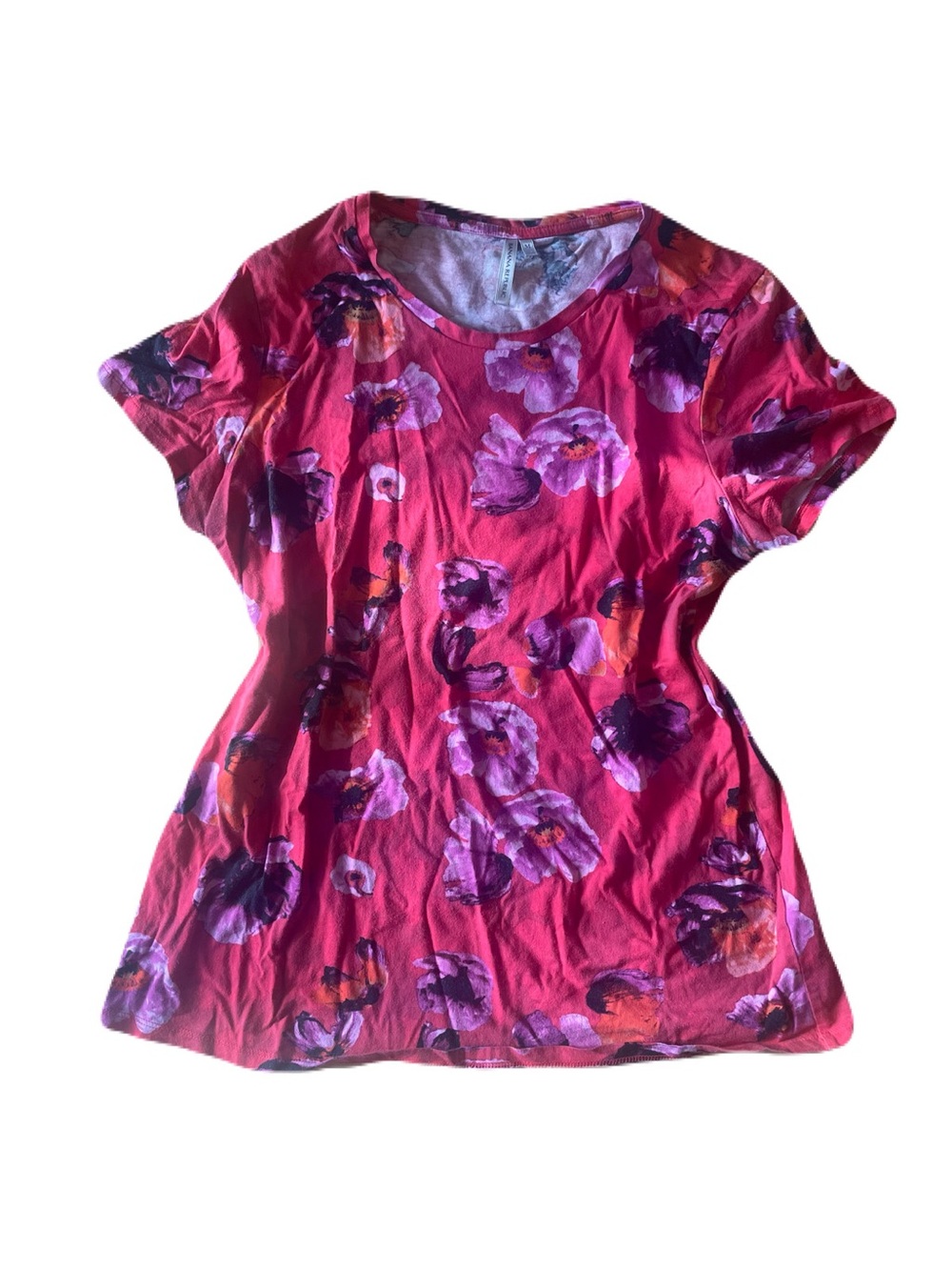 Banana Republic Pink Floral Short Sleeve Tee